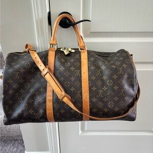 AUTHENTIC AND VINTAGE Louis Vuitton Keepall 50 Monogram Canvas travel Bag